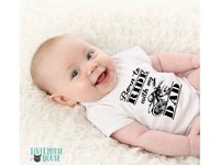 Born to Ride with my Dad motorcycle baby onesie, custom biker kids onesie