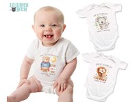 First Fathers day Daddy & baby bear cub personalised bodysuit, I love you gift for Dad