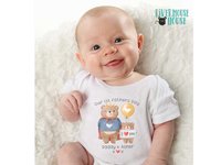 First Fathers day Daddy & baby bear cub personalised bodysuit, I love you gift for Dad
