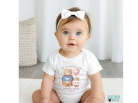 First Fathers day Daddy & baby bear cub personalised bodysuit, I love you gift for Dad
