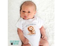 First Fathers day Daddy & baby lion cub personalised bodysuit