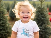 Baby's first Christmas personalised reindeer romper 2024