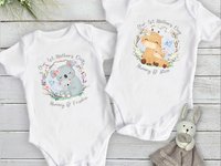 Our First Mothers Day Personalised Mummy & Baby Animals Bodysuit