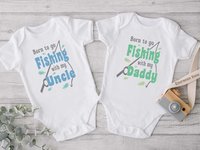 Born To Go Fishing Personalised Baby Bodysuit, Customised to suit your family fishing fan