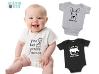 You Bet Giraffe I'm Cute Funny Baby Bodysuit