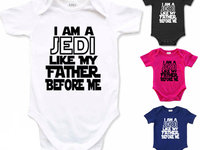 I Am a Jedi Like My Father Before Me Star Wars Baby Bodysuit
