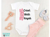 Crawl Walk Kayak Baby Bodysuit