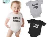 Little Ripper Aussie baby bodysuit, Australian slang retro romper, Size Newborn to toddler romper