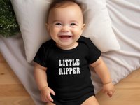 Little Ripper Aussie baby bodysuit, Australian slang retro romper, Size Newborn to toddler romper