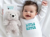 Little Ripper Aussie baby bodysuit, Australian slang retro romper, Size Newborn to toddler romper