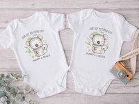 Our First Mothers Day Koala Personalised baby bodysuit, Little aussie gift for Mum & bubs