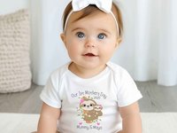 First Mothers Day Sloth Personalised Baby Bodysuit, Mummy & Baby Gift