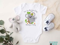 Our First Mothers Day Baby Koala Bodysuit, Personalised Gift for Mum & Bubs