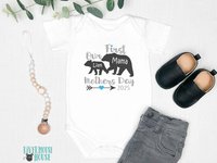 Our first mothers day Mama & baby bear 2025 personalised bodysuit, Custom gift for Mummy