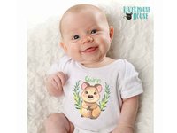 Baby Quokka personalised bodysuit, custom design native Australian wildlife onesie, cute animal lovers gift 