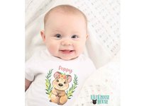 Baby Quokka personalised bodysuit, custom design native Australian wildlife onesie, cute animal lovers gift 