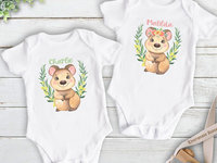 Baby Quokka personalised bodysuit, custom design native Australian wildlife onesie, cute animal lovers gift 