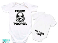 Storm Pooper - The Dark Side funny Star Wars baby bodysuit