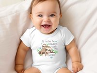 Cute sloth baby onesie, I'd rather be hanging with my nanna, aunty, uncle, Personalised to suit your family & friends