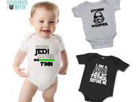 Future Jedi Master personalised baby bodysuit with custom name lightsaber