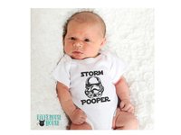 Storm Pooper - The Dark Side funny Star Wars baby bodysuit