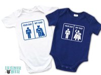 Your Dad - My Dad Funny Superhero Baby Bodysuit