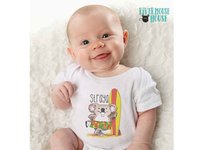 Straya Surf Koala, Funny Australian Baby Bodysuit