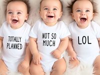 Totally Planned - Not So Much, Funny twins set of 2 baby bodysuits