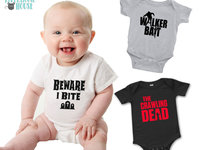 Beware I Bite Funny First Halloween Baby Bodysuit