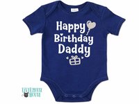 Happy Birthday personalised name baby bodysuit