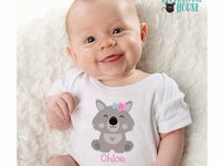 Baby Wombat Bodysuit Personalised Australian Animal Design
