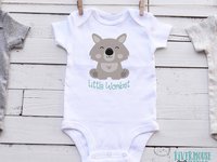 Baby Wombat Bodysuit Personalised Australian Animal Design
