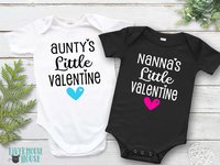 Little Valentine Personalised Baby Bodysuit, Customised for Daddy, Mummy, Aunty, Nanna etc