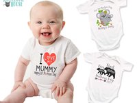 I Love my Mummy, Happy 1st Mothers Day Baby Bodysuit
