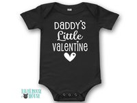 Little Valentine Personalised Baby Bodysuit, Customised for Daddy, Mummy, Aunty, Nanna etc