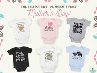 Our First Mothers Day Personalised Mummy & Baby Animals Bodysuit