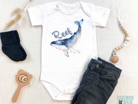 Wild Whale Personalised Baby Bodysuit