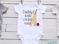 Australian Cricket Baby Bodysuit, Mummy + Daddy's Little Cricket Mate