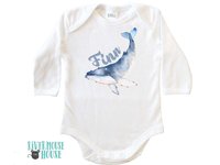 Wild Whale Personalised Baby Bodysuit