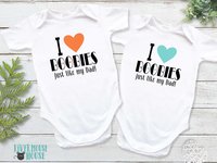 I Love Boobies Just Like my Dad Funny Baby Bodysuit