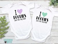I Love Boobies Just Like my Dad Funny Baby Bodysuit
