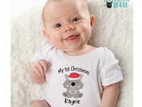 My First Christmas Baby Wombat Personalised Bodysuit