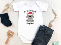 My First Christmas Baby Wombat Personalised Bodysuit