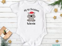My First Christmas Baby Wombat Personalised Bodysuit