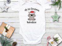 My First Christmas Baby Wombat Personalised Bodysuit