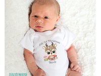 My 1st Christmas Baby Reindeer Personalised Bodysuit