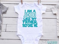 I Am a Jedi Like My Father Before Me Star Wars Baby Bodysuit