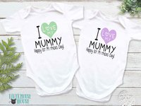 I Love my Mummy, Happy 1st Mothers Day Baby Bodysuit