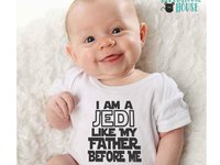 I Am a Jedi Like My Father Before Me Star Wars Baby Bodysuit