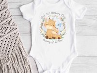 Our First Mothers Day Personalised Mummy & Baby Animals Bodysuit